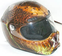 Airbrush helm Airbrush Design auf Helm Predator design