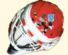 Airbrush helm Airbrush Design auf Helm Airbrush Torwartmaske Eishockey  mit Berlin Capitals maskottchen Motiv