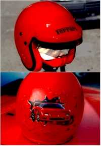 Airbrush helm Airbrush Design auf Helm Motorradhelm mit Ferrari-Airbrush