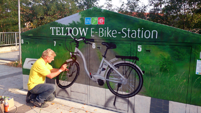 airbrush berlin e bike station teltow bemalung