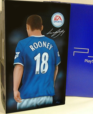 Airbrush Rooney auf Sony Playstation PS2
