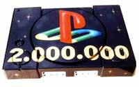 Airbrush-Design Spielkonsole 2-Millionste Playstation