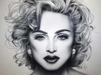 Madonna airbrush-portrait